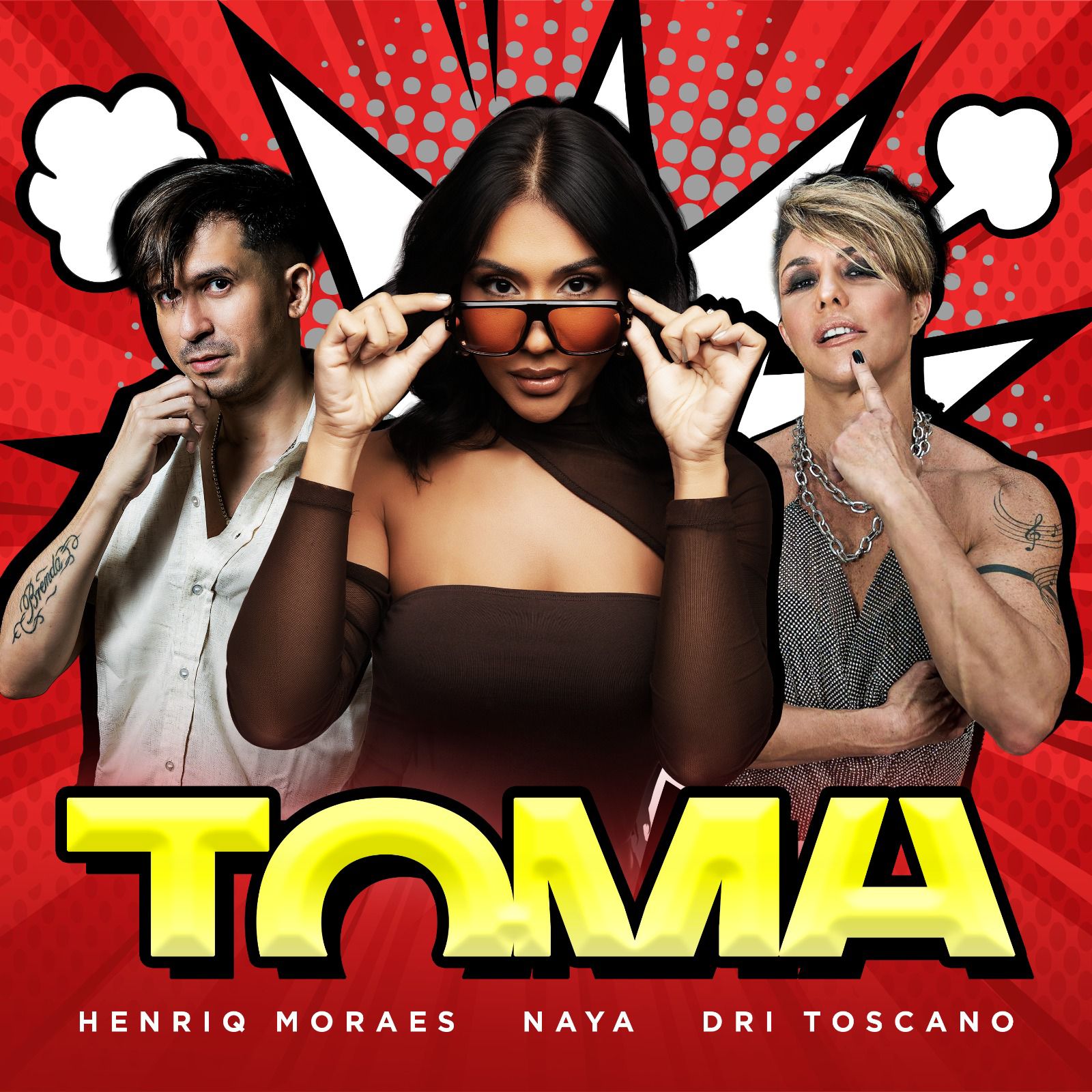 Capa de TOMA — HenriqMoraes, Naya, Dri Toscano